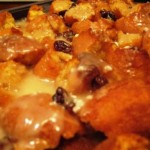 Cake Donut Bread Pudding with Rum Sauce.  The Finished Product!