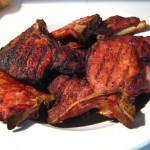 Brined pork chops grilled to perfection.
