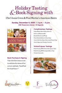 Chef Jamie Gwen to Host Tasting at Paul Martin's in El Segundo