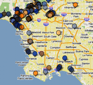 LA Restaurant Week Map