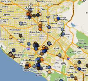 OC Restaurant Week Map