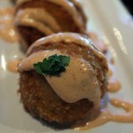 Loaded Baked Potato Hush Puppies Happy Hour at Lazy Dog Cafe, Torrance Loaded Baked Potato Hush Puppies Happy Hour at Lazy Dog Cafe, Torrance