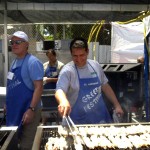 Grillin' the kabob at last year's event