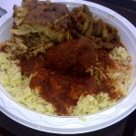 Greek meatbals, green beans and pasticcio