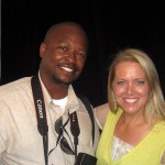 Sharing a smile with Food Network star, Melissa D'Arabian.
