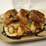 Chicken & Waffles - Jidori chicken, maple butter and drizzled with balsamic vinegar