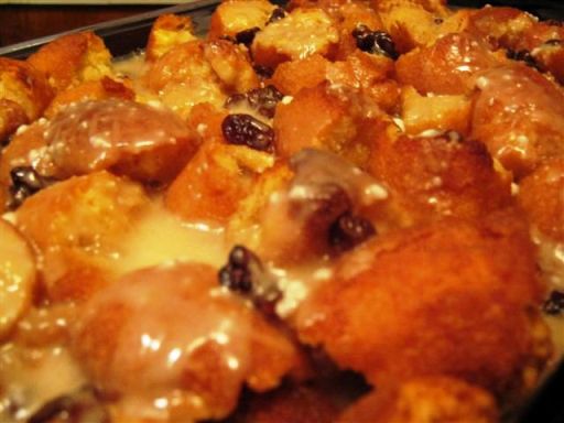 <p>Cake Donut Bread Pudding with Rum Sauce.  The Finished Product!</p>