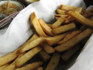 <p>A Big Basket of Crispy, Golden Brown Fries</p>