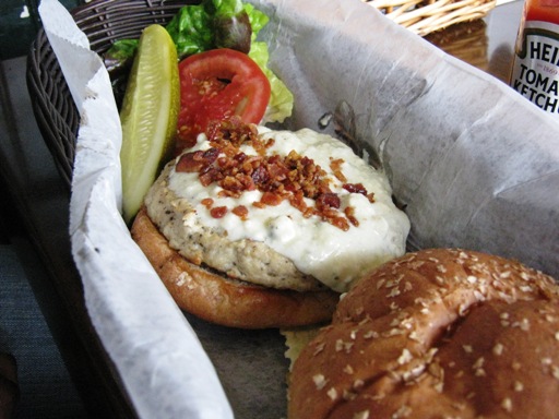 <p>The Bleu Cheese Burger with Turkey Patty</p>