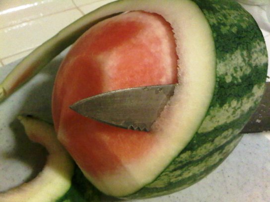 Peeling a Watermelon