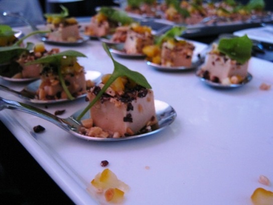 One of the many delectable samples in the Grand Tasting at the 2009 Pebble Beach Food and Wine Festival.