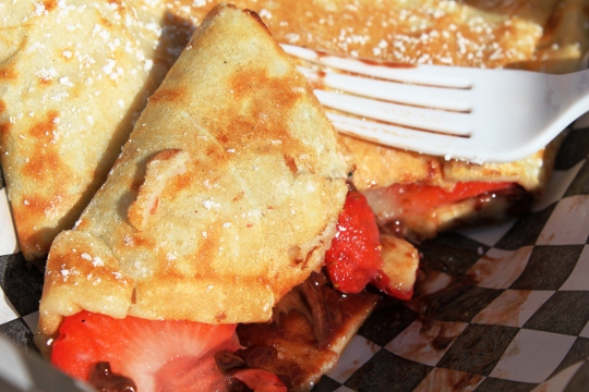 Crepe With Fork -- Lunch at Crepes Bonaparte