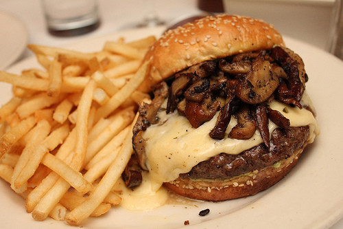 The Wild Mushroom Burger at Daily Grill.