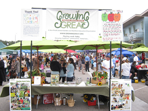 Growing Great's Booth at the Healthy Living Festival in Manhattan Beach.