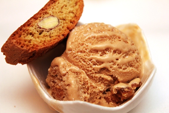 La Traviata's Amazing Fig Gelato and Biscotti, Both Made On Site.