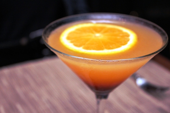 2011-08-20 The Strand House Manhattan Beach Dinner Menu Review 041 The cocktail version of The Sunset over Manhattan Beach.