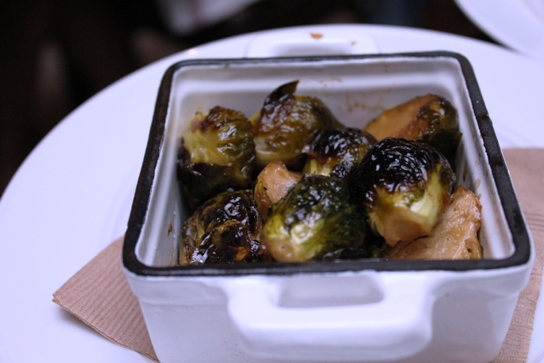 2011-08-20 The Strand House Manhattan Beach Dinner Menu Review 048 These sprouts had me at "roasted in brown butter and maple