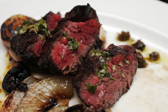2011-08-20 The Strand House Manhattan Beach Dinner Menu Review 051 Hanger Steak.