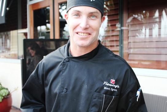 Chef Partner Mark Ogren was on hand serving items from Fleming's new small plates menu.