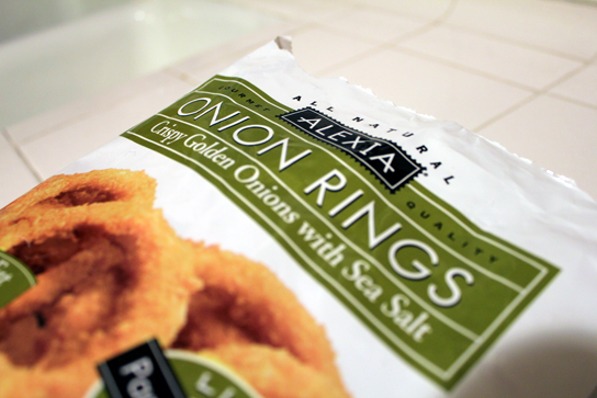 Alexia's Onion Rings: Lightly Breaded in Panko Crumbs and Seasoned with Sea Salt.