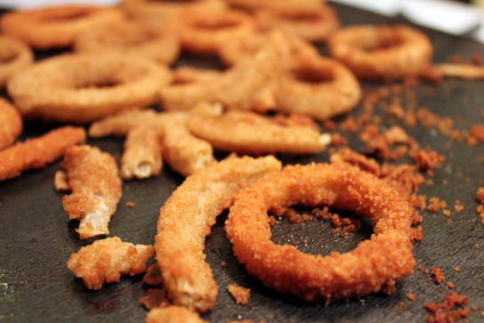 Hot and Fresh Onion Rings, Just Out of the Oven.
