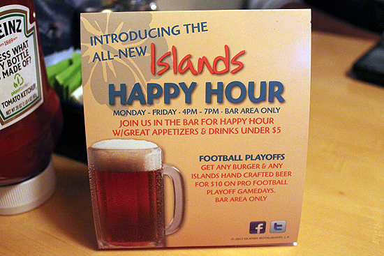 Happy hour and playoff specials for the big games.