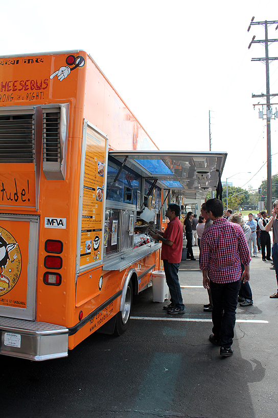 The Rebel Bite Truck draws crowds with each visit to the ADM.