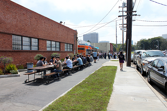 There's plenty of room to enjoy froo truck fare and fair weather at the ADM.