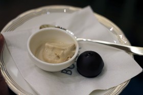 Blue Cheese and Walnut Ice Cream made with Liquid Nitrogen