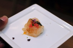 Scallop with Cauliflower Mousse.