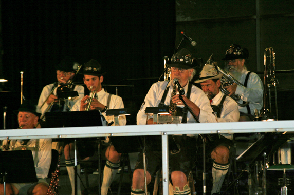 The Rheinlanders, a traditional “oom pah” band 