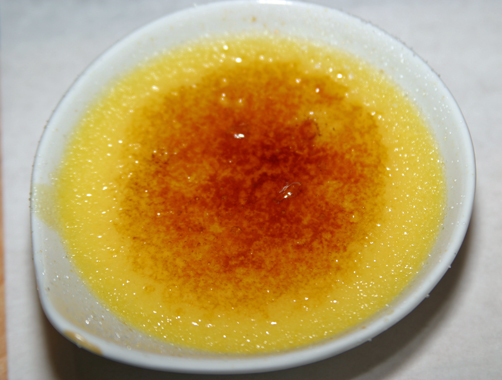 Passion fruit creme brulee