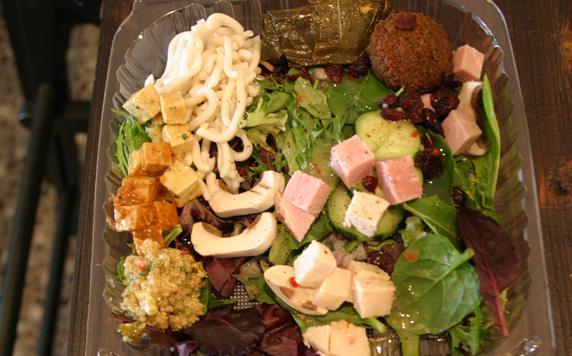 my salad - a sampling of a lot of items on the salad bar