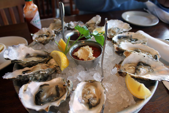 Oysters and Champagne at Bluewater Grill, Redondo Beach