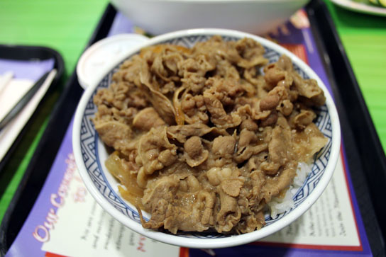 Yes, its stll on the menu.  The signature Yoshinoya Beef Bowl. 