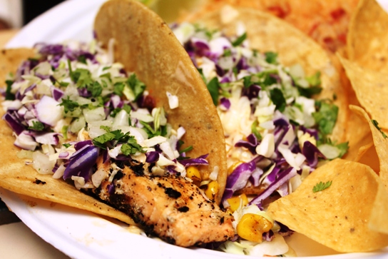 The Atlantic Salmon Taco at Rubio's.