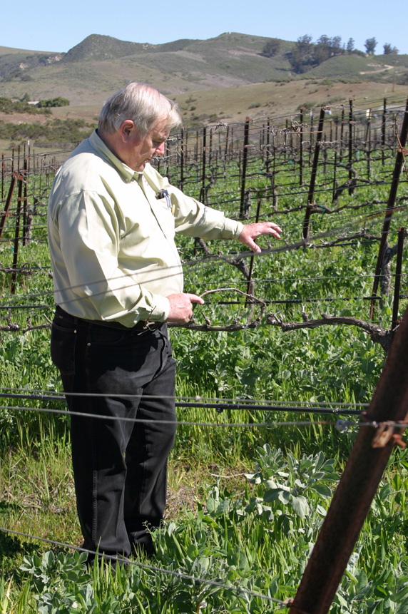 Co-owner, Steve Pepe, giving us an overview of how Clos Pepe grows their grapes.