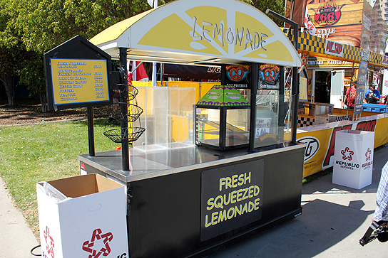 Lemonade is a family friendly option for cooling off under the hot Southern California sun during the race.