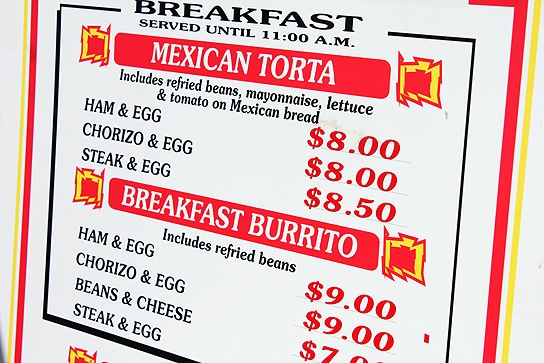 If you get to the races early (The track opens at 7 AM) consider a breakfast burrito to get your motor running.