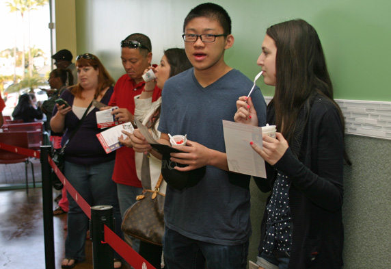 The line at Rita's of South Bay