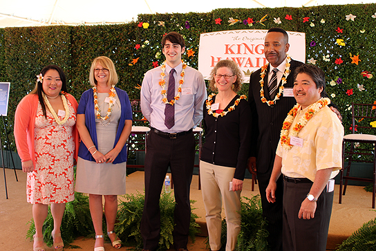 Representatives from the organizations participating in Project Mahalo pose with King's CEO, Mark Taira (far right).