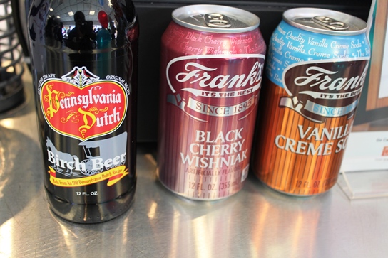 Even the beverages provide and authentic taste of Philly: Pennsylvania Dutch Birch Beer and Frank's Sodas in a variety of flavors.