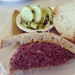 Hot #pastrami on rye with a #cucumber #salad.  #Lunchtime #Torrance