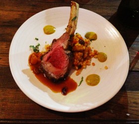 Lamb with couscous and fruit chutney