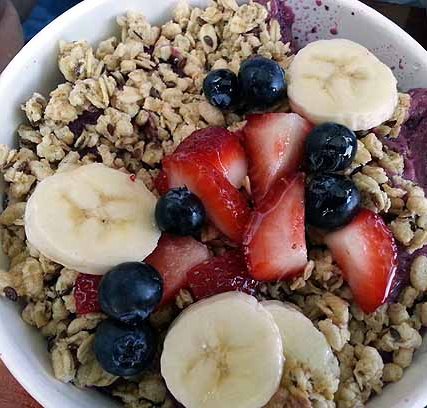 Nekter's acai bowl is packed with super fruit for an interesting blend of flavors and textures.