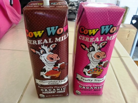 Cow Wow Cereal Milk comes in fruit and chocolate flavors.  Two more flavors (peanut butter and cinnamon) are on the way