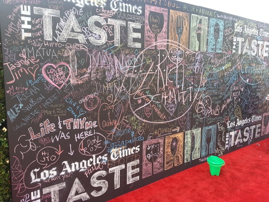 LA Times The Taste 2013 - Red Carpet and Chalk Board