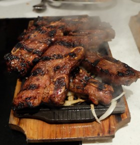 BBQ Galbi came steaming at the table