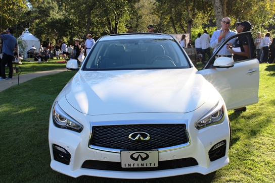 An Infiniti on display.