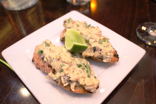 Crab crostini.